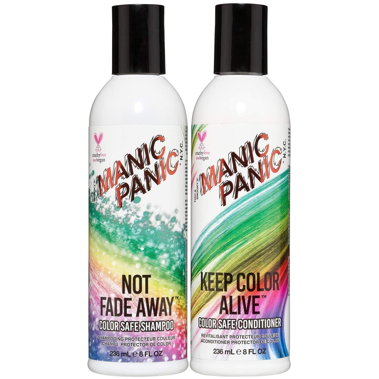 MANIC PANIC Shampoo & Conditioner Set for Color Treated Hair - Extend Color, Moisturize & Volumize - Repair Damaged Hair & Prevent Tangling - Sulfate