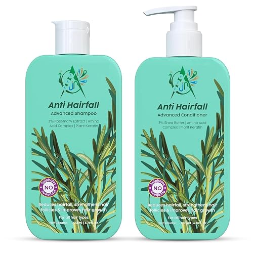 AAA JN Anti Hair Loss Shampoo and Conditioner Set | Reduces Hair Fall & Breakage | Herbal Formula for Smooth, Shiny, Nourished Hair | 200ml (2 Piece