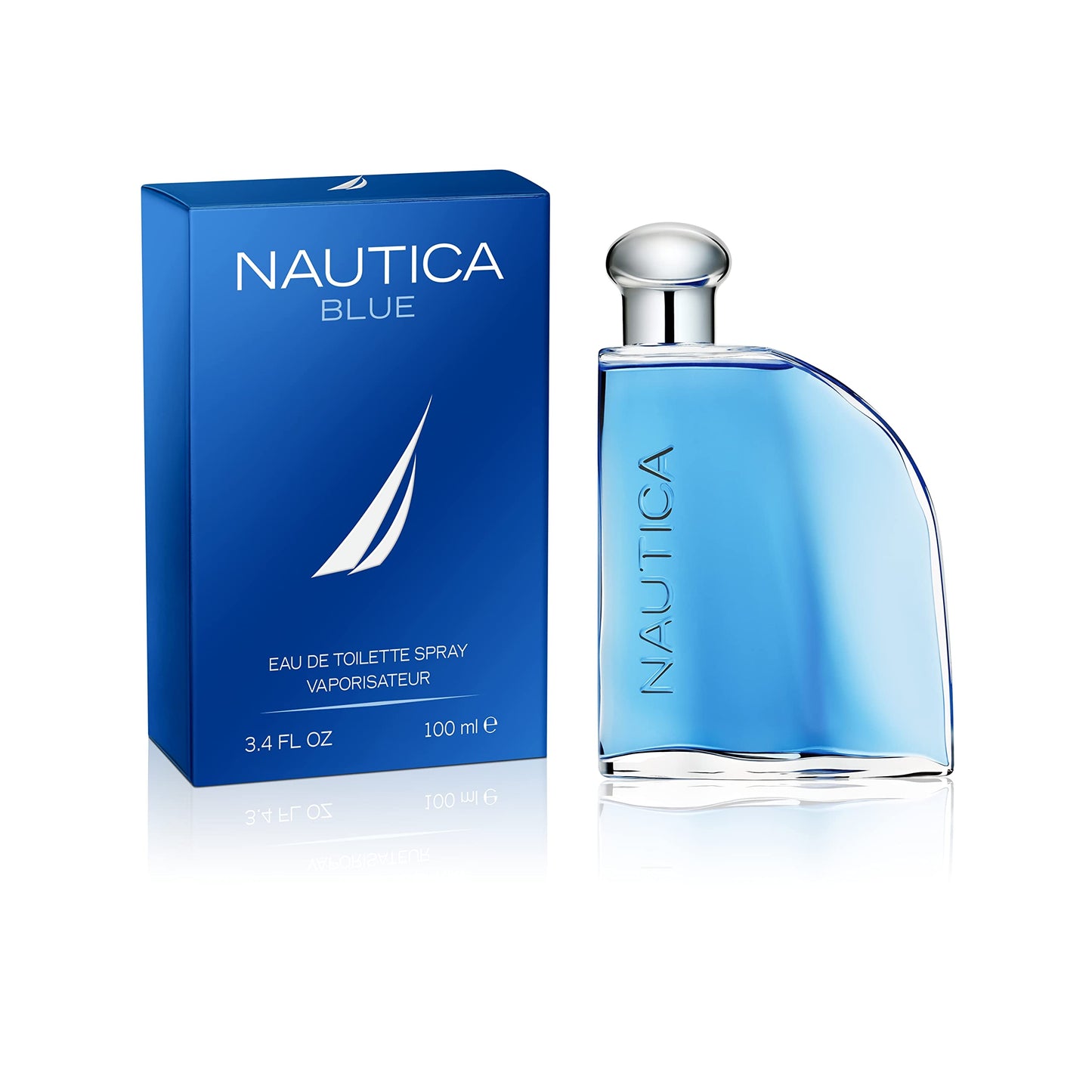 Nautica Blue Eau de Toilette 3.4 fl oz (Pack of 1), Notes of Basil, Jasmine, and Cedarwood, Men's Fragrance, Long Lasting, Everyday Fragrance, Travel Beauty and Personal Care Nautica