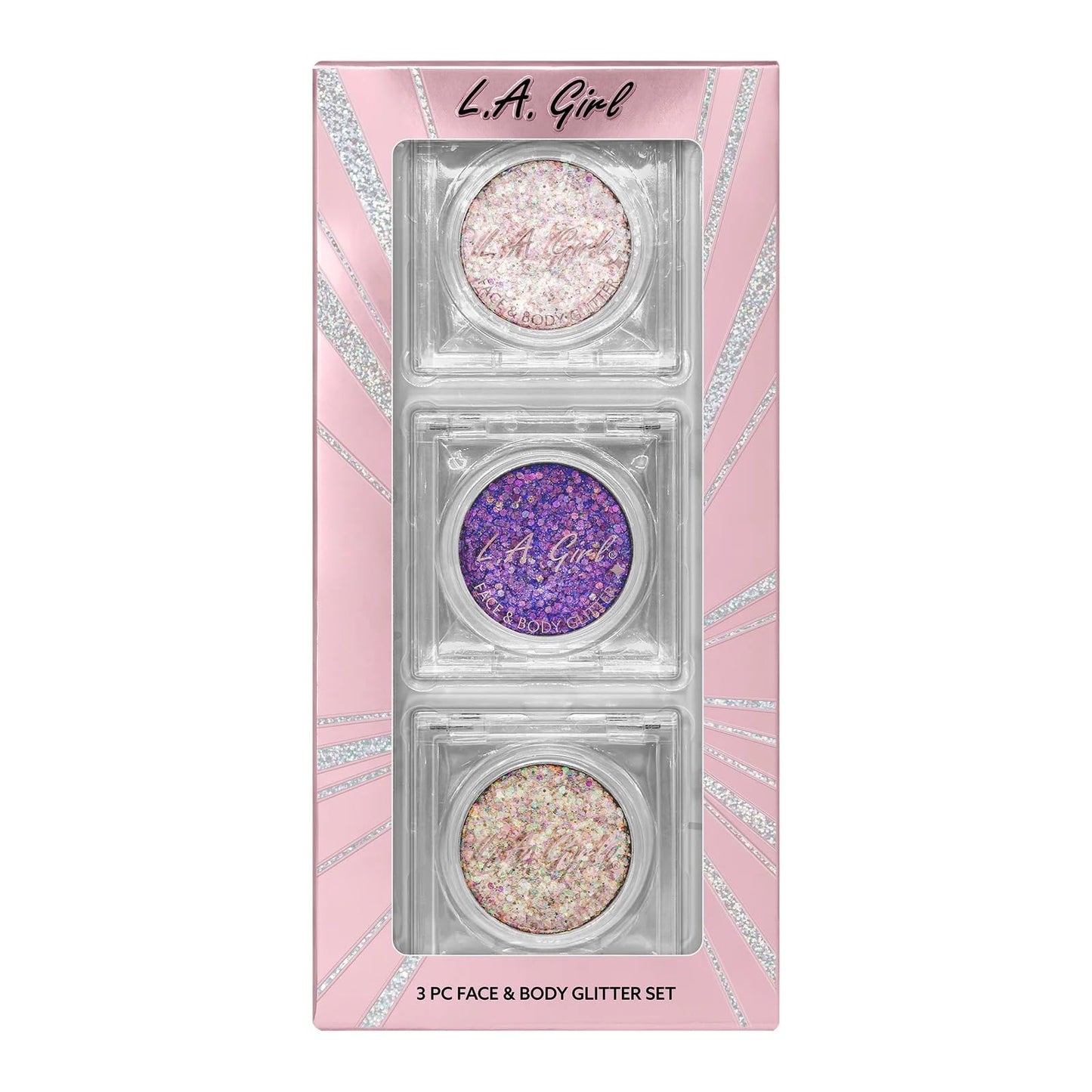 L.A. Girl 3pc Glitter Face & Body Gift Set G43388