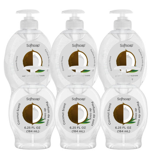 Softsoap Liquid Hand Soap with Pump, Limited Edition Summer Scents, 6.25 Fl Oz, 6 Pack (Coconut) Beauty & Personal Care Softsoap