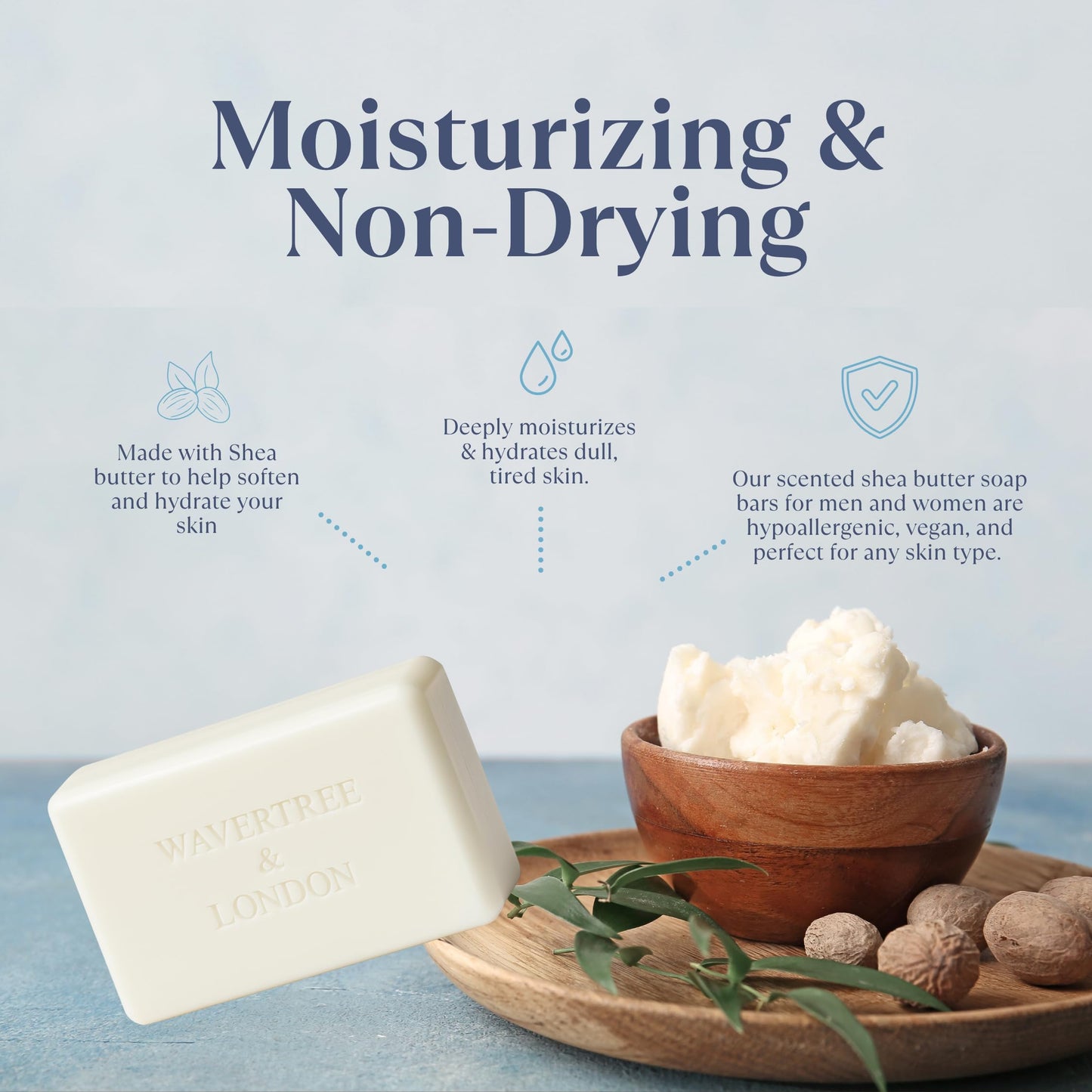 Wavertree & London Prosecco Scented Natural Soap (8 Bars), 7oz Moisturizing French Triple Milled Soap Bars enriched with shea butter - Pure Plant Oil Beauty & Personal Care Wavertree & London