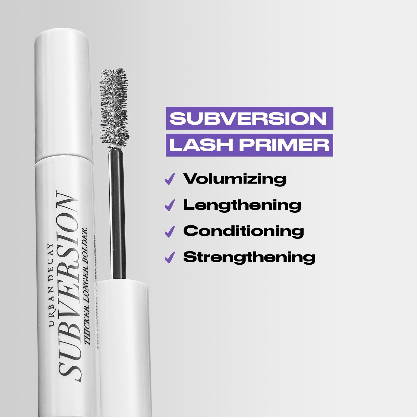 Urban Decay Subversion Lash Primer - Lengthening & Volumizing Mascara Primer, Protects, Preps & Conditions Natural Eyelashes, Nourishing Panthenol