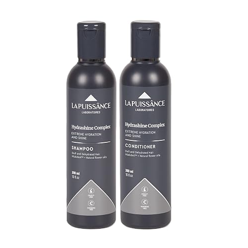 LA PUISSANCE Hydrashine Complex Shampoo and Conditioner Set, Hialubot™, for Dry and Dull Hair, 10 fl oz Each