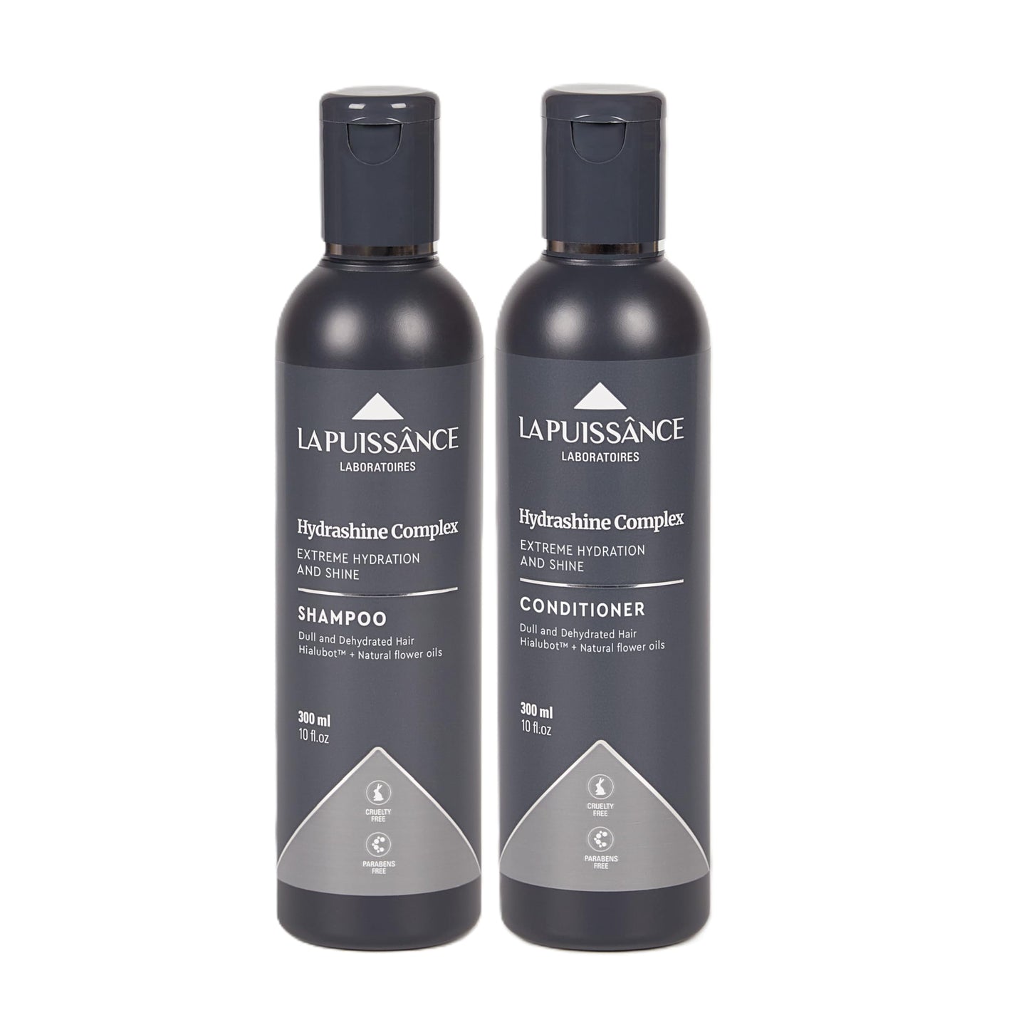 LA PUISSANCE Hydrashine Complex Shampoo and Conditioner Set, Hialubot™, for Dry and Dull Hair, 10 fl oz Each