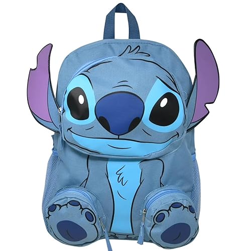 Disney Stitch Front Body 16" Backpack with 3 Zipper Pockets