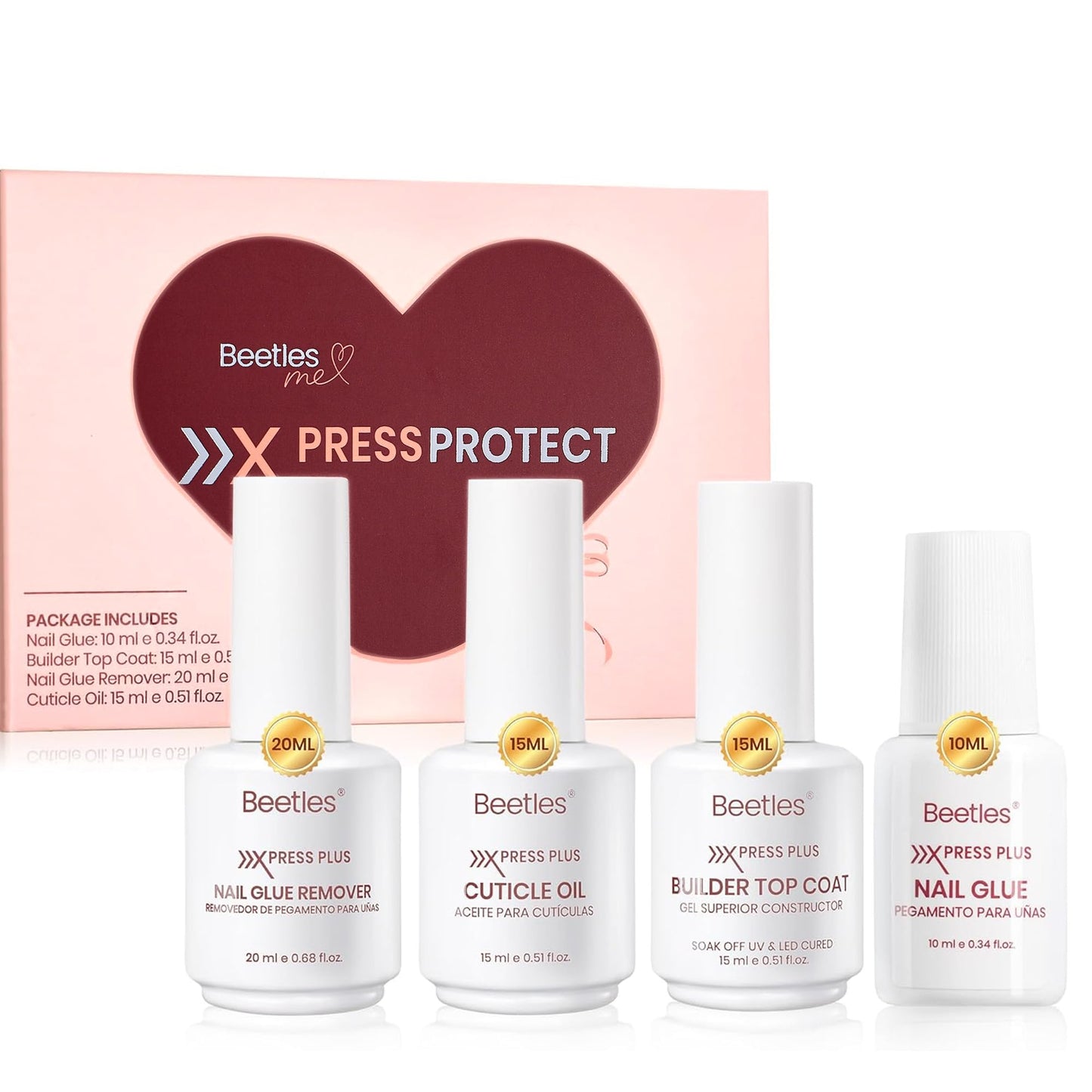 Beetles Short Square French Tip Press on Nails：Brown French Press ons Extra Short Gel Nail Tips Square 60 PCS 15 Sizes Pre-Shaped Reusable False Nails Beauty and Personal Care beetles Gel Polish Default Title