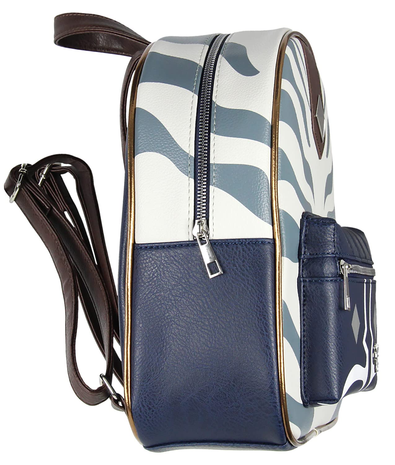 Bioworld Star Wars Ahsoka Tano Character Pattern Faux Leather Tote Bag Mini Backpack