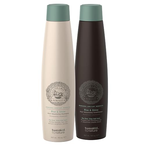 Tweak’d by Nature - Rise & Shine Volumizing Shampoo and Conditioner for Fine Hair, Volume Shampoo and Conditioner Set, Hydrating and Thickening