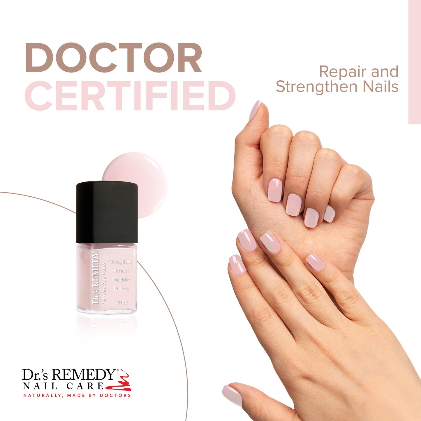 Dr’s Remedy Enriched Nail Polish: Non Toxic, All Natural, and Organic - Doctor Formulated: Strengthens, Restores, Heals, and Protects '24-Free'