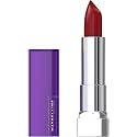 Maybelline Color Sensational Lipstick, Lip Makeup, Cream Finish, Hydrating Lipstick, Nude, Pink, Red, Plum Lip Color, Plum Rule, 0.15 oz; (Packaging