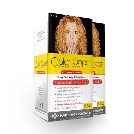 Color Oops Extra Conditioning Hair Color Remover, 2 Pack, Hair Dye Remover Processes in 20 Minutes, Safely Removes Permanent & Semi-Permanent Dye