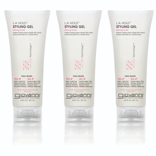 GIOVANNI LA Hold Styling Gel - Hair Gel for Men & Women, Strong Hold Hair Gel in Bulk for Curly, Straight & Wavy Hair, Control Super Hold Slick Gel