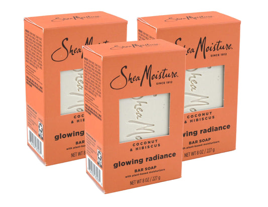 Shea Moisture Soap 8 Ounce Bar Coconut & Hibiscus Shea Butter (235ml) (3 Pack)