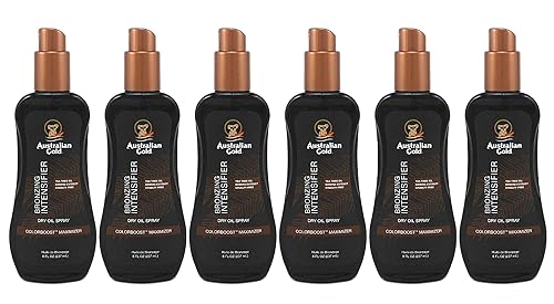 Australian Gold Intensifier Bronzing Dry Oil Spray 8 Ounce (235ml) (Pack of 6)