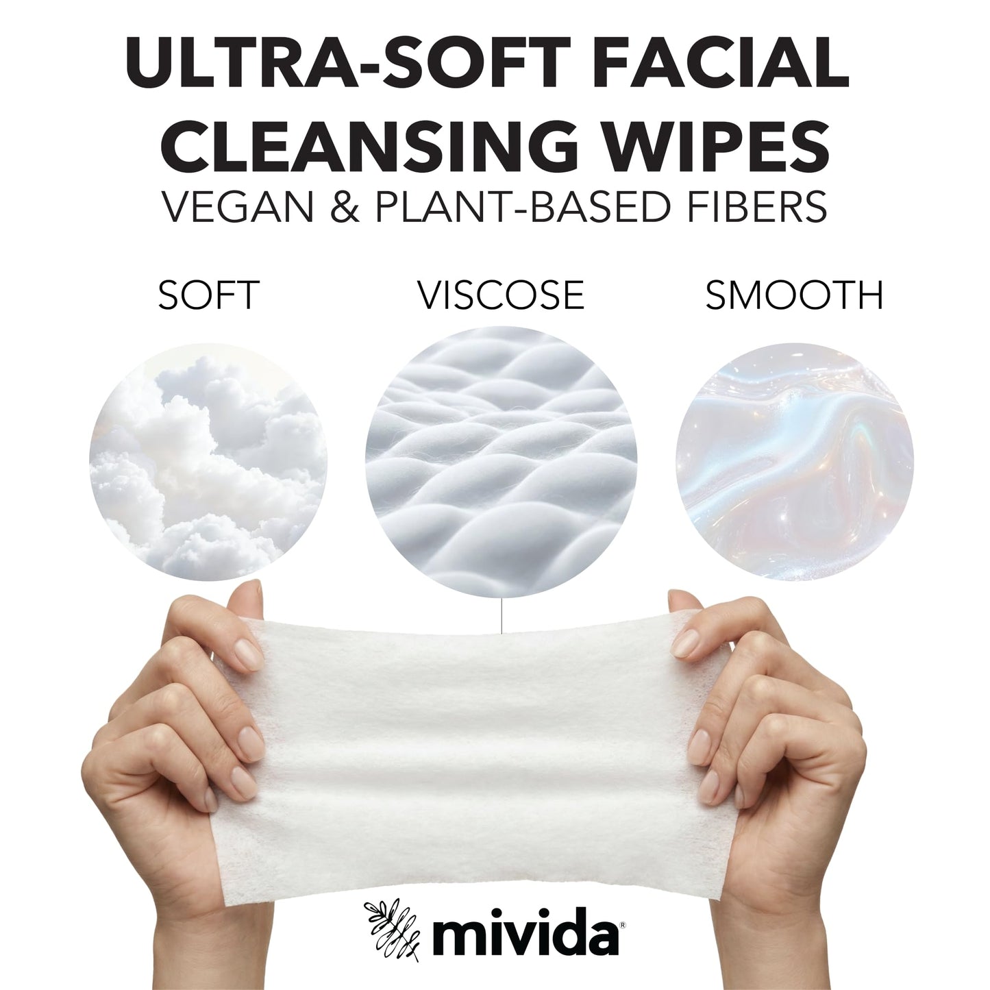 mivida Hypoallergenic Makeup Remover Wipes With Vitamin E, Dermatologist Tested, Alcohol Free & Fragrance Free Makeup Wipes For Sensitive Skin Make Up Beauty and Personal Care mivida