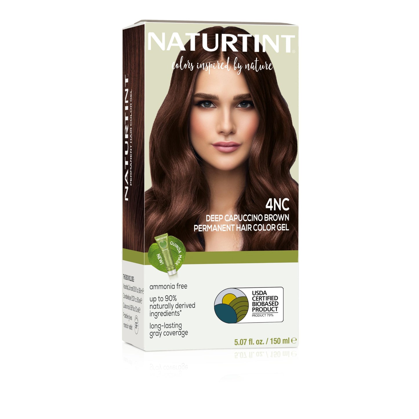Naturtint 4NC Deep Cappuccino Permanent Hair Color (Pack of 1), Ammonia Free, Vegan, Cruelty Free, up to 100% Gray Coverage, Long Lasting Results