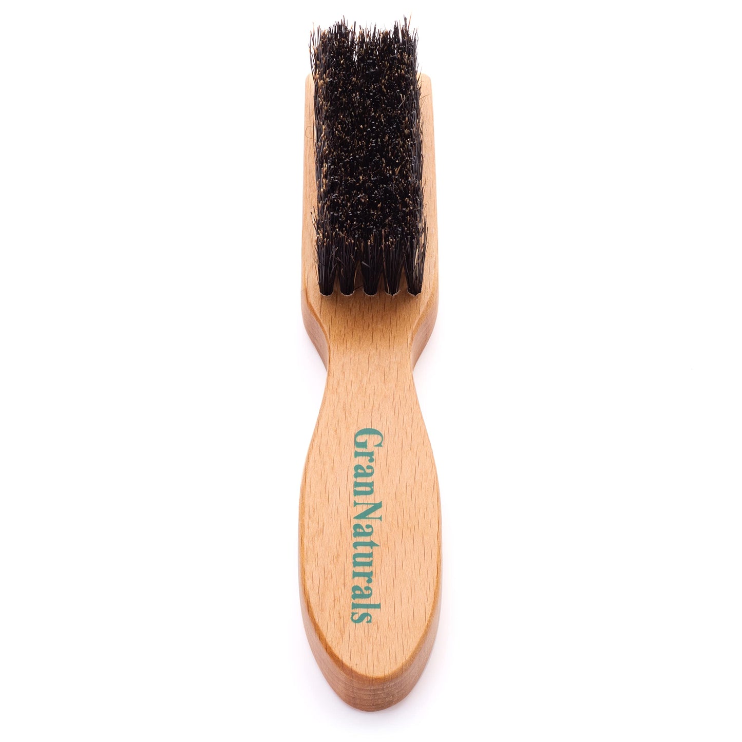 GranNaturals Barber Brush for Fades and Clipper Brush Cleaning - Boar Bristle Mini Slick Back Hairbrush Salon & Barber Accessory for Fades, Blades