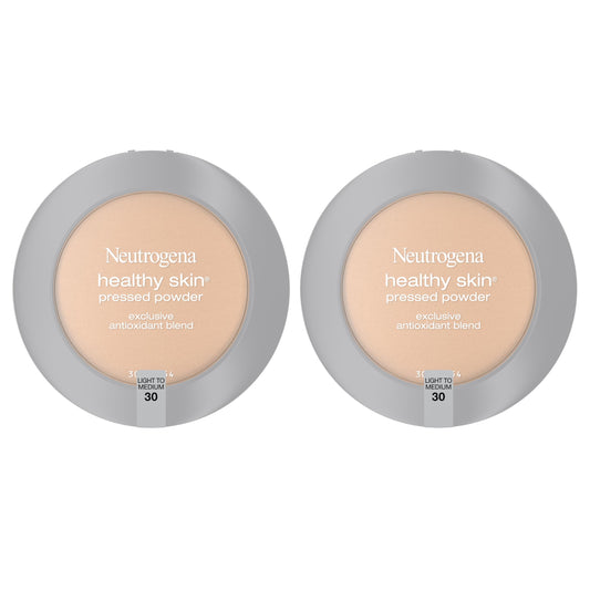Neutrogena Healthy Skin Pressed Makeup Powder Compact with Antioxidants & Pro Vitamin B5, Evens Tone, Minimizes Shine & Conditions, Light to Medium