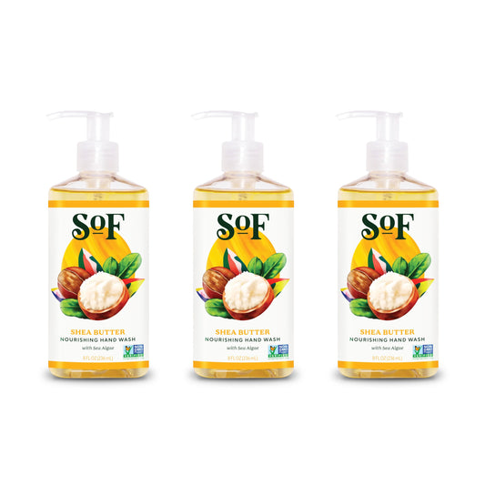 South Of France SoF Nourishing Hand Wash - With Moisturizing Sea Algae, Coconut & Olive Oil- Vegan & Non GMO- Free From Phthalates, Sulfates