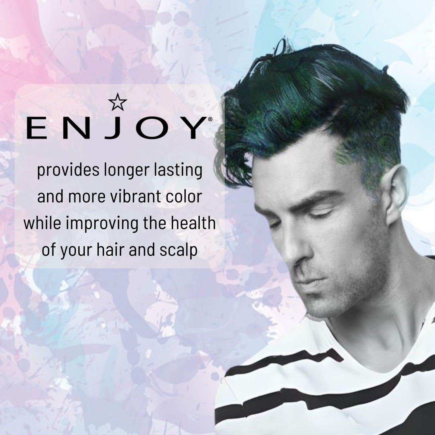 Enjoy Fiber Styling Gel, Firm Flexible Hold, Matte Finish, Easy Rinse, Castor Oil infused, Color-Safe, For Men & Women, 2.1 Oz