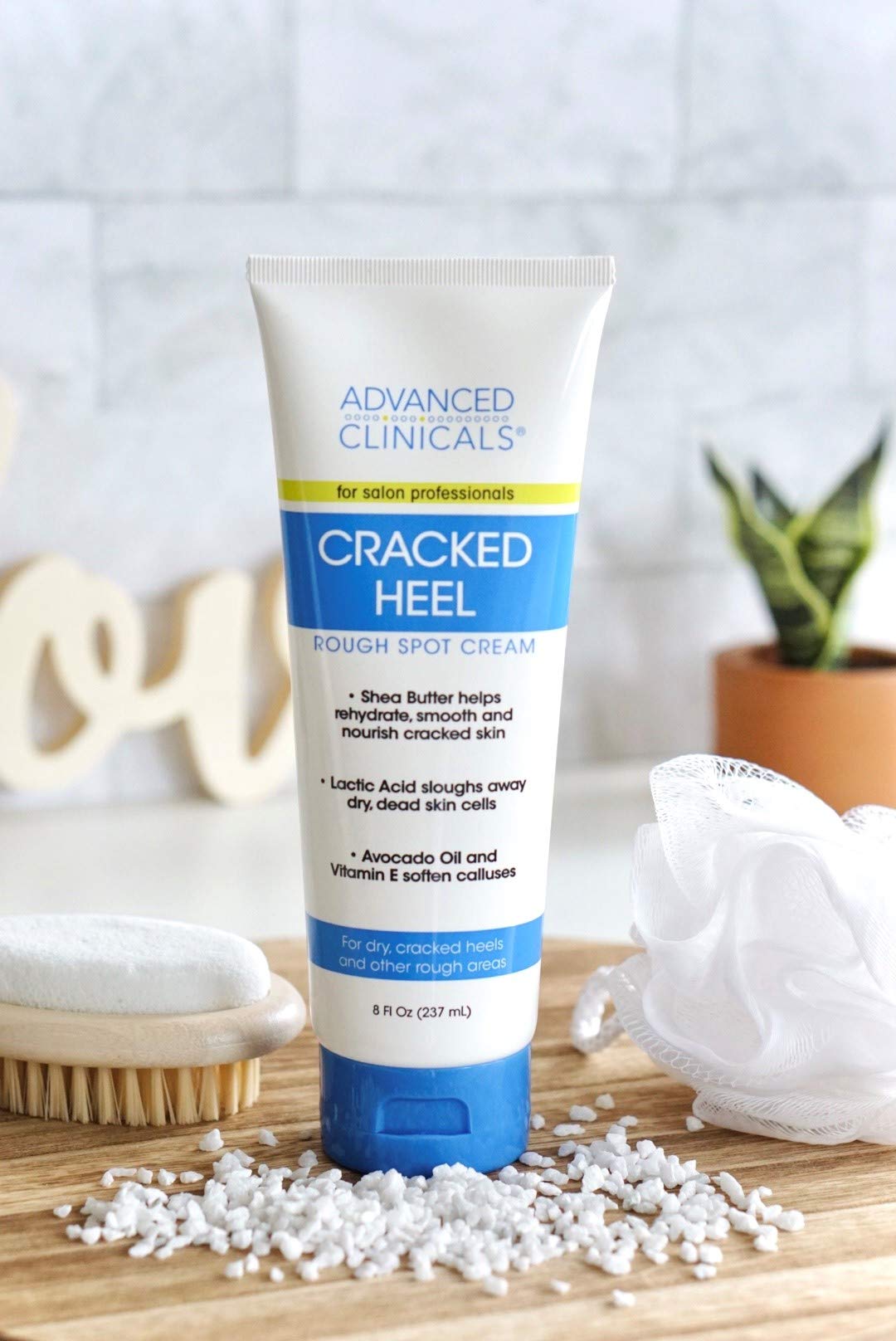 Advanced Clinicals Cracked Heel Foot Cream Skin Care Moisturizer Lotion For Feet W/Shea Butter | Helps Heal Cracked Skin, Rough Spots, Calluses, & Dry