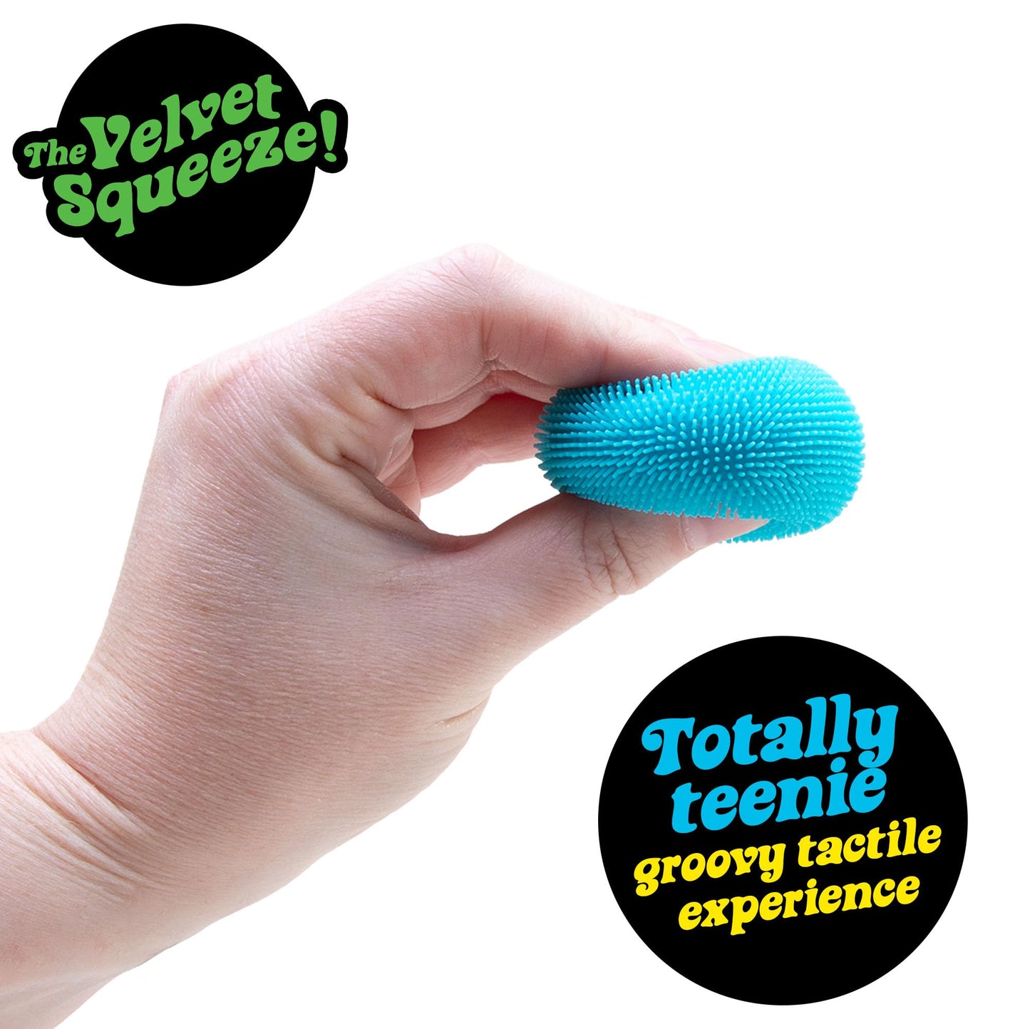 Schylling Teenie NeeDoh Fuzz Ball - Mini Sensory Toy with a Velvet Texture and Soft Cloud Squish - Ages 3 and Up - Color May Vary; Three Fuzz Balls…