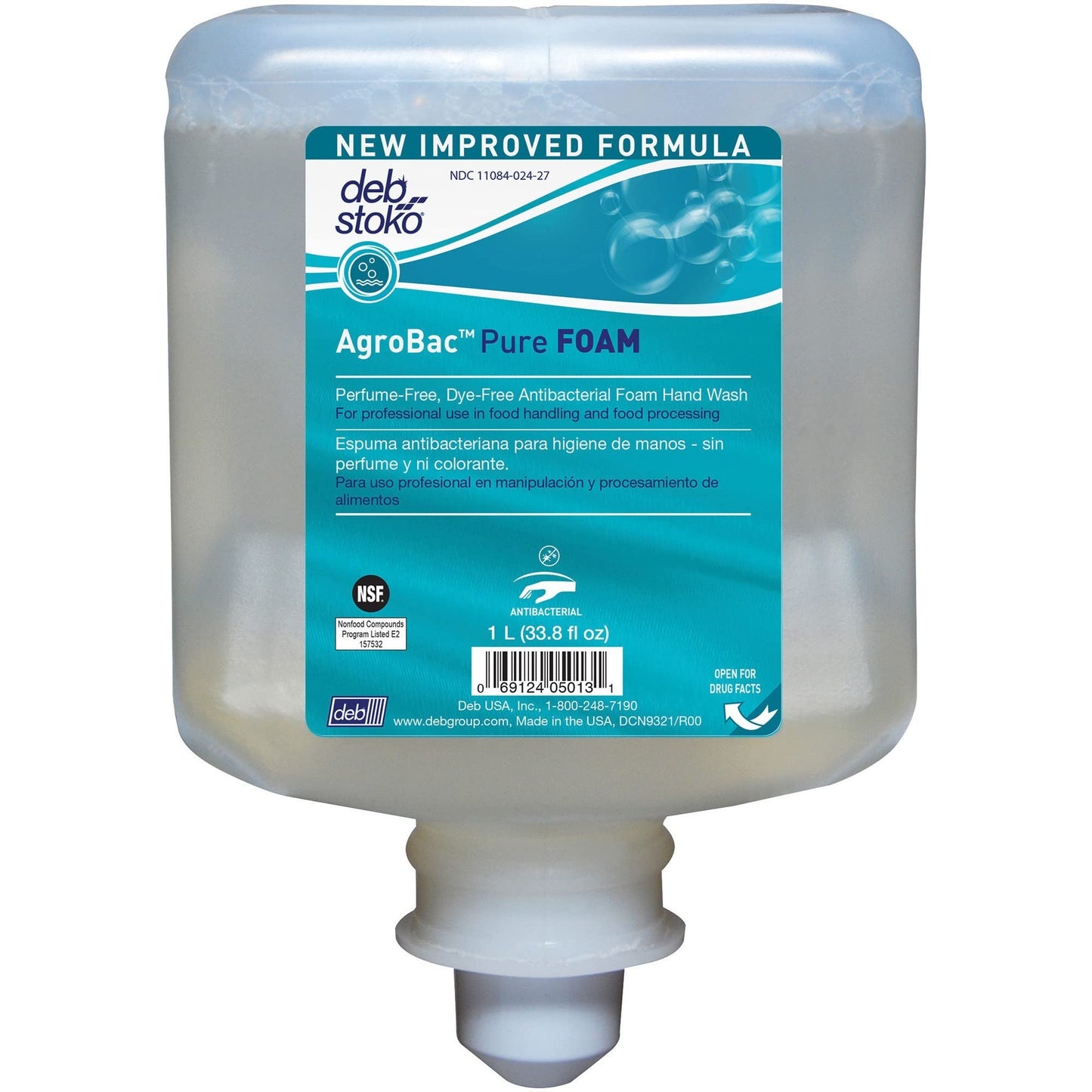SC Johnson Professional Agrobac Pure Foam 1 Liter, 33.8 Fl Oz (Pack of 3)