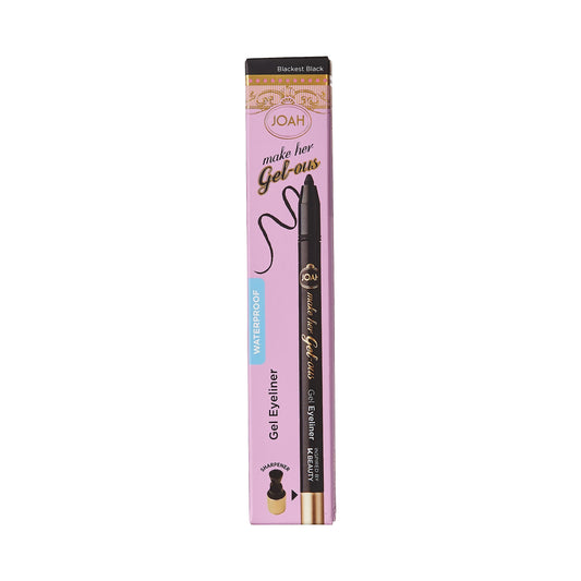 JOAH Smooth Gel Eyeliner Pencil 0.02 oz - Waterproof, Smudge-Proof Long-Lasting Eye Liner with Built-In Sharpener, Silky Glide Gel Formula for Precise