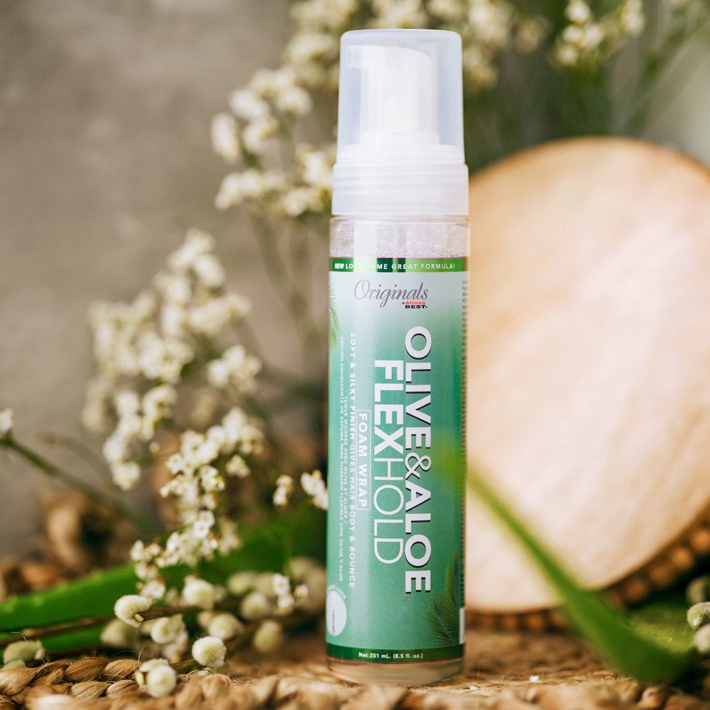 Originals by Africa's Best Olive Oil Foam Wrap Lotion, 6.5oz Bottle, Natural Conditioning, Alcohol Free Flexible Hold, Moisturizes and Helps