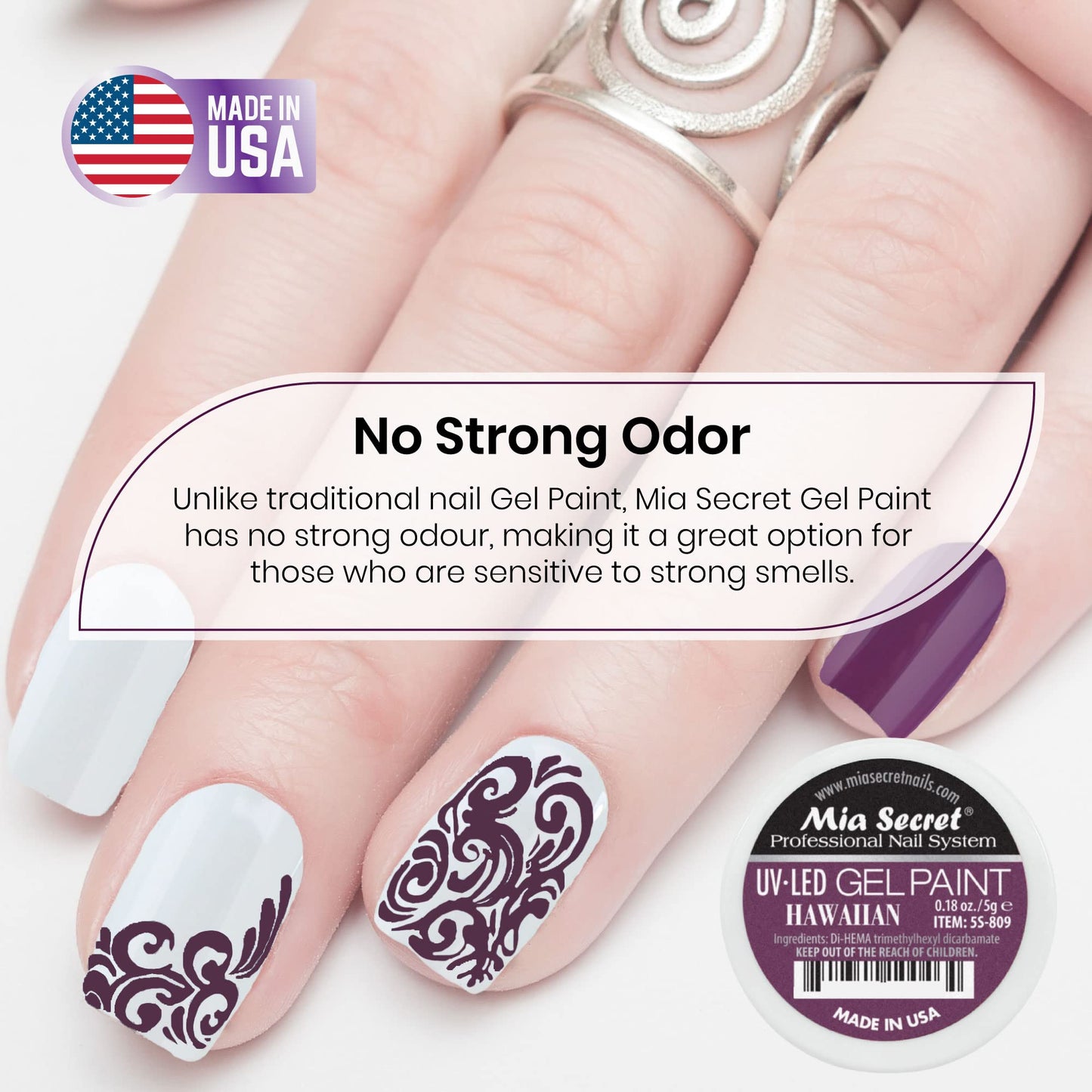Mia Secret Professional Nail System UV/LED Gel Paint - 5 grams (Hawaiian) Beauty & Personal Care Mia Secret
