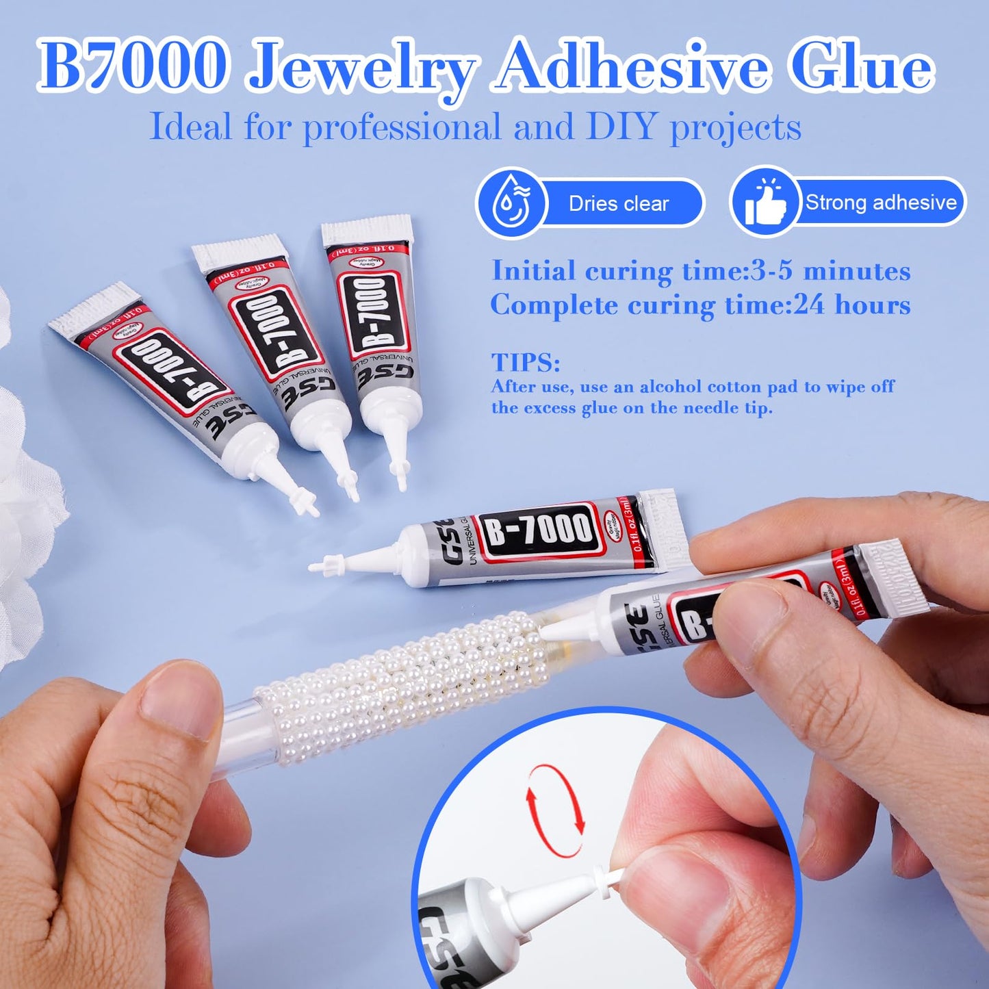 Canvalite Flatback Nail Pearls for Crafting, Multiple Sizes Half Pearls with 5Pcs B7000 Jewelry Glues & Picker Tools Bedazzling Bead for DIY Crafts Beauty and Personal Care CANVALITE
