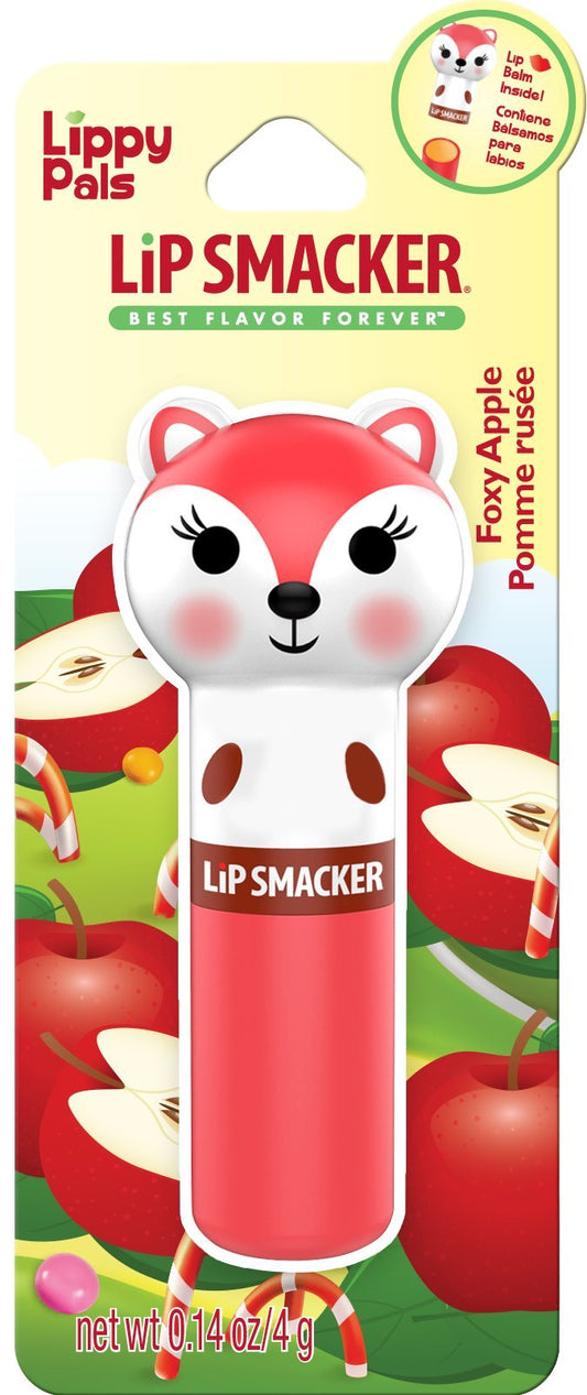 Lip Smacker Lippy Pal Fox Lip Balm Clear Matte Finish, Foxy Apple Flavored, Moisturizing, For Kids