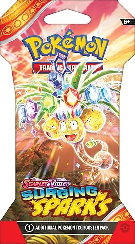 Pokemon TCG Surging Spark - Single Booster Pack - Pack Art May Vary - 10 Cards