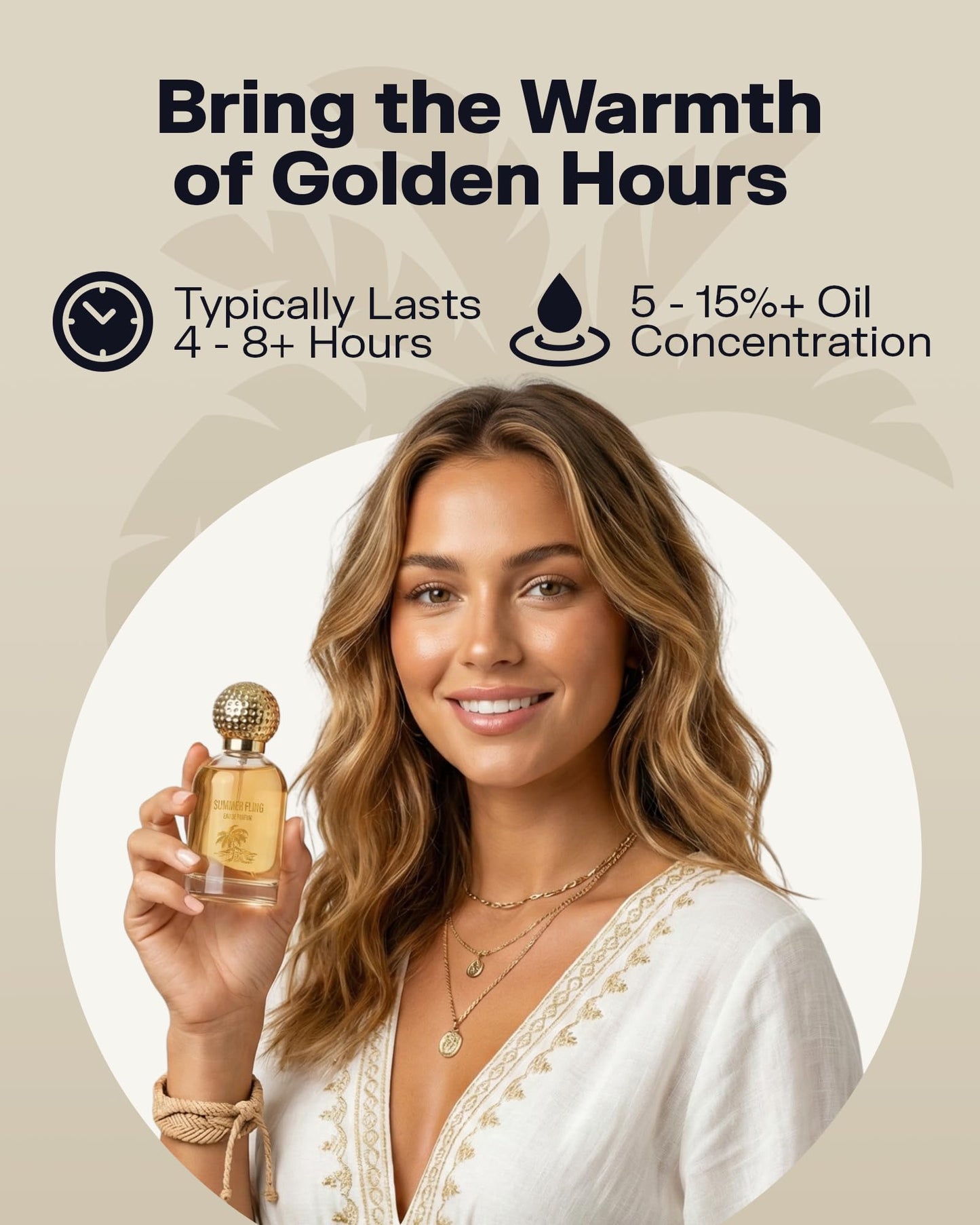 PB ParfumsBelcam Summer Fling Eau de Parfum for Women - Warm Beachy Gourmand Perfume with Pistachio, Coconut, Salted Caramel & Jasmine - Soft Fragrance Spray, Everyday Perfume for Women, 3.4 Fl Oz