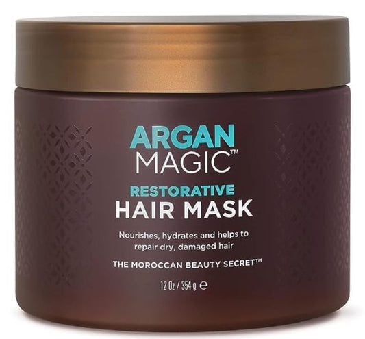 Argan Magic Restorative Hair Mask - Protein Rich Conditioning Hair Mask that Hydrates, Restores And Repairs Damaged Hair | Made in USA, Paraben Free