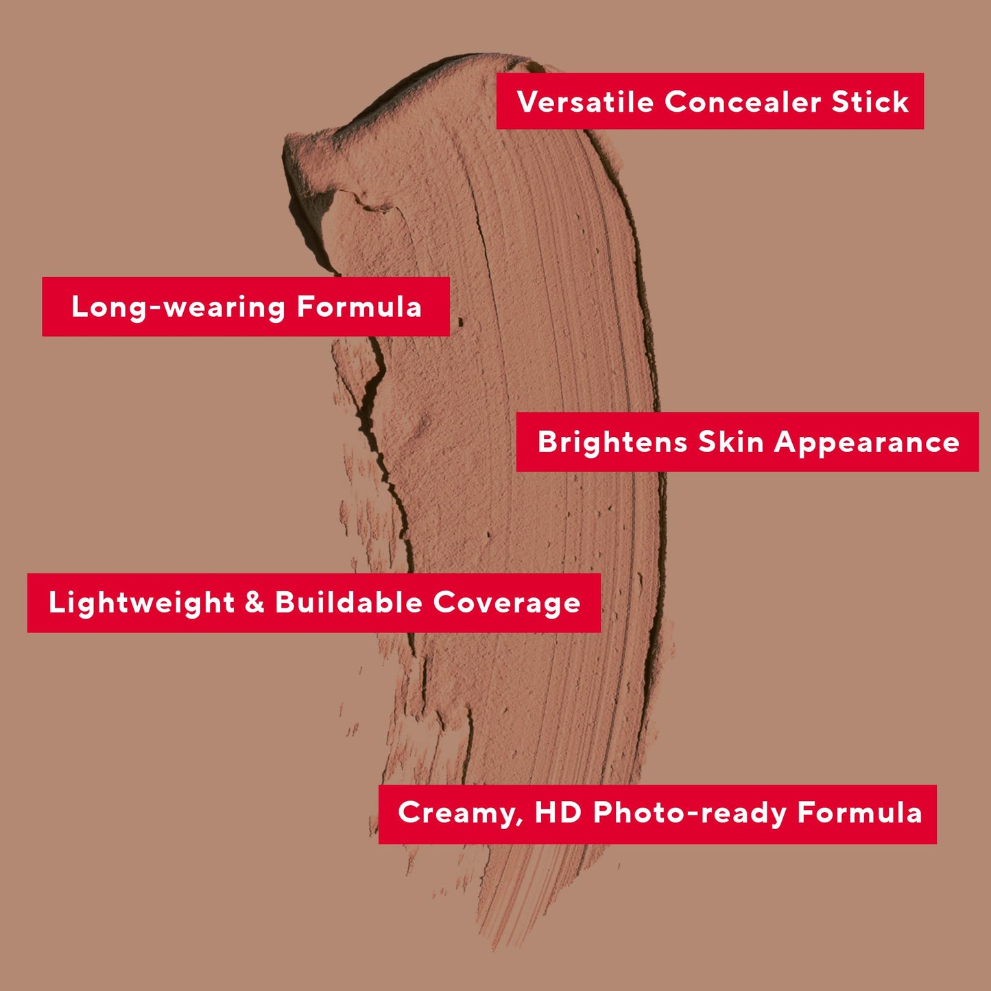 Mirabella Perfecting Longwear Cream Concealer Stick, Weightless & Versatile Hydrating Concealer Makeup Highlights, Contours, Soothes, Nourishes