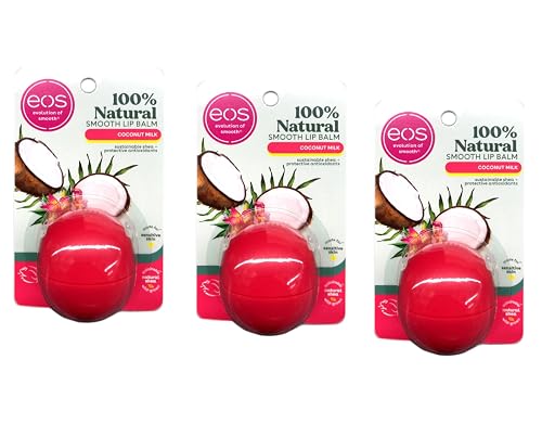EOS Super Soft Shea Lip Balm, Coconut Milk 0.25 oz (Pack of 3)
