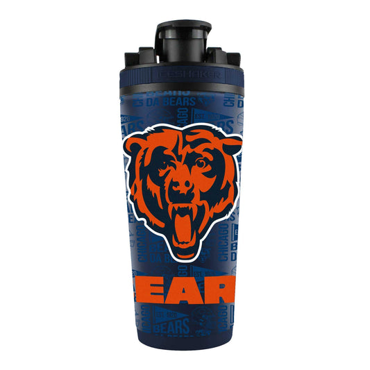 WinCraft Chicago Bears 26oz. 4D Stainless Steel Ice Shaker Bottle