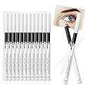 12PCS Erinde White Eyeliner Pencil, Soft Highlighter Gel Eyeliner Pencil, Eye Liner Pen, Professional Eye Bighten Eyeshadow Waterproof Matte