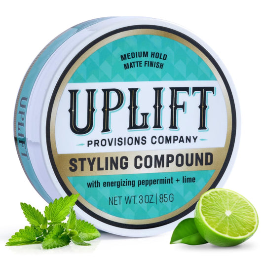 Uplift Provisions Company Styling Compound - Hair Clay Pomade with a Natural, Matte Finish and Medium Hold - Versatile Styling Clay for Men or Women 3