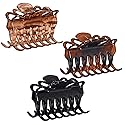 Scunci No Slip Crown Clip For Thick Hair Colors May Vary , 3 Count (Pack of 1)