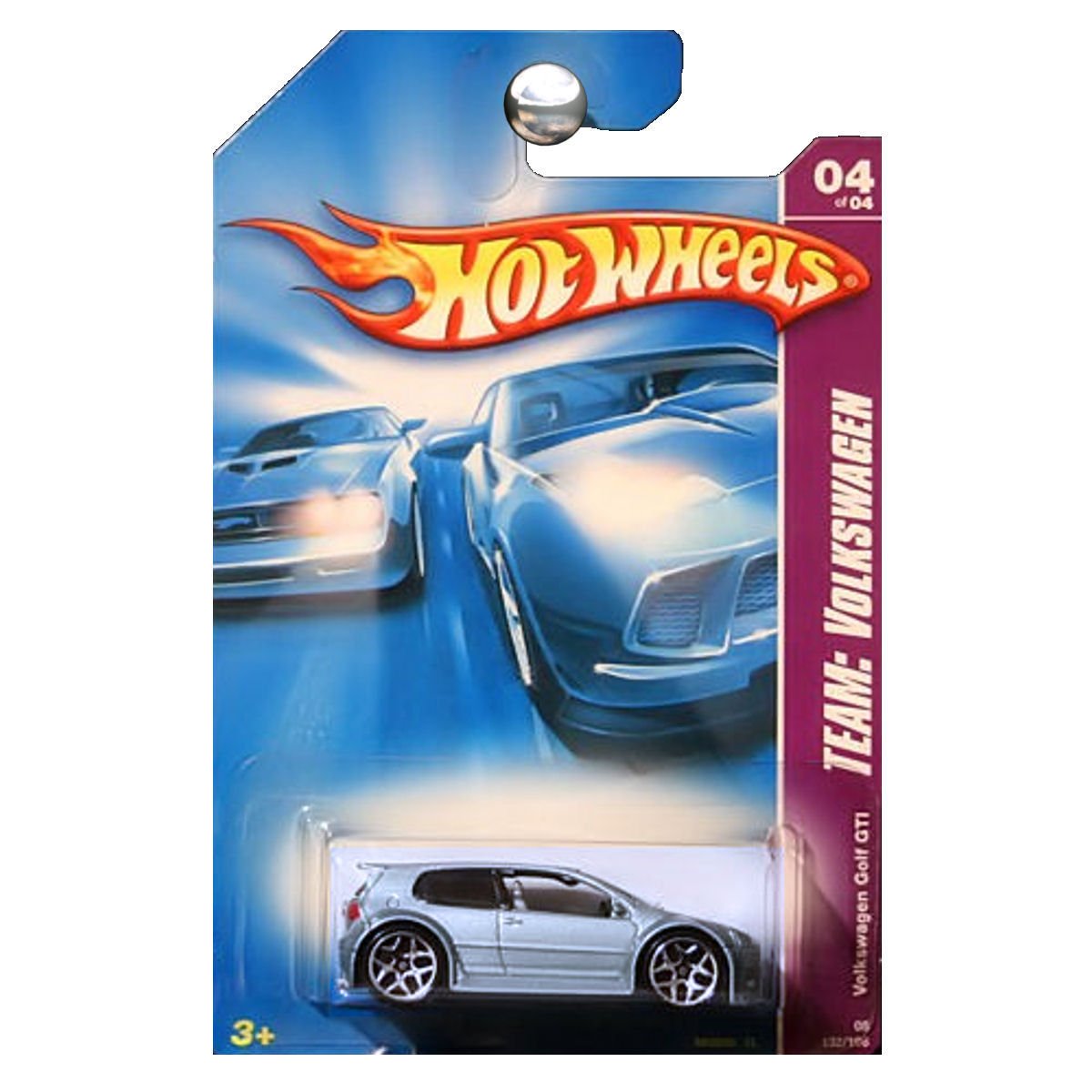 Hot Wheels 2008 132 Team: Volkswagen # 4 of 4 Steel Blue Volkswagen VW Golf GTI 1:64 Scale