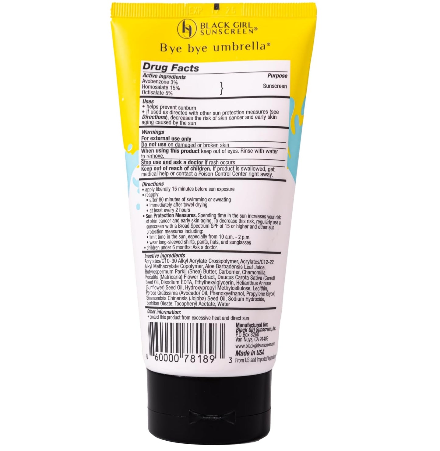 Black Girl Sunscreen Kids SPF 50 Lotion for Face & Body- Sun Protection for Skin, Kids Sunscreen, Water Resistant for 80 Minutes, Ideal for Beach Beauty and Personal Care BLACK GIRL SUNSCREEN