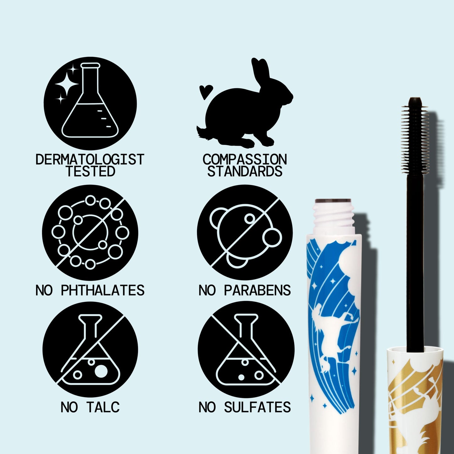 Pacifica Dream Big Mascara - Black Magic 7-in-1 Lash Extending Mascara, Twist-Adjust Brush for Length & Volume, Lash Serum Infused, Vegan