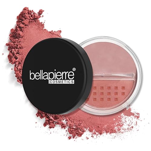 Bellapierre Mineral Blush - Loose Powder Blush, Lightweight Cheek Color, Warm Dewy Finish, Talc-Free, Hypoallergenic & Non-Toxic - 0.3 oz - Desert