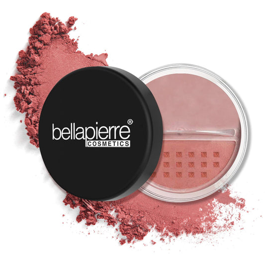 Bellapierre Mineral Blush - Loose Powder Blush, Lightweight Cheek Color, Warm Dewy Finish, Talc-Free, Hypoallergenic & Non-Toxic - 0.3 oz - Desert