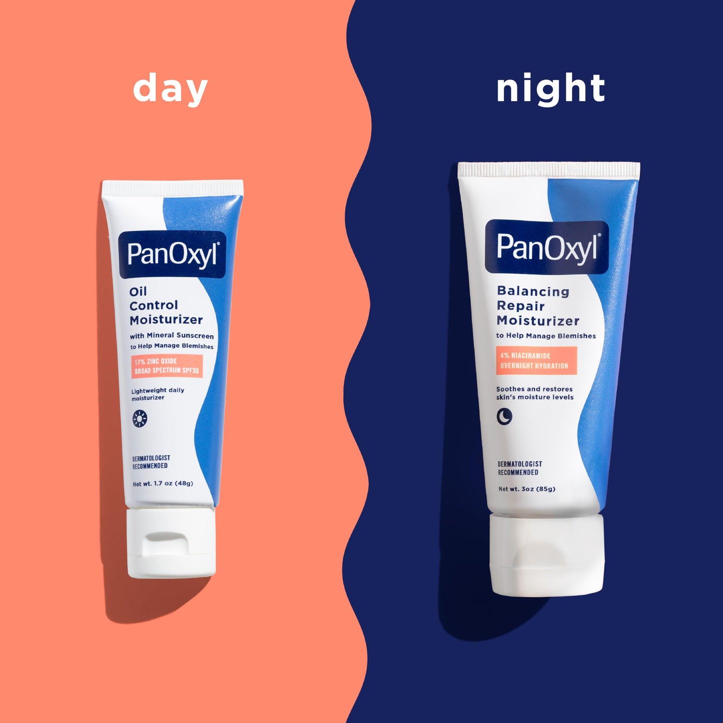 PanOxyl PM Balancing Repair Moisturizer with Niacinamide, Ceramides and Cica, Hydrating Face Moisturizer, Acne Prone Skin and Dry Skin Beauty and Personal Care PanOxyl