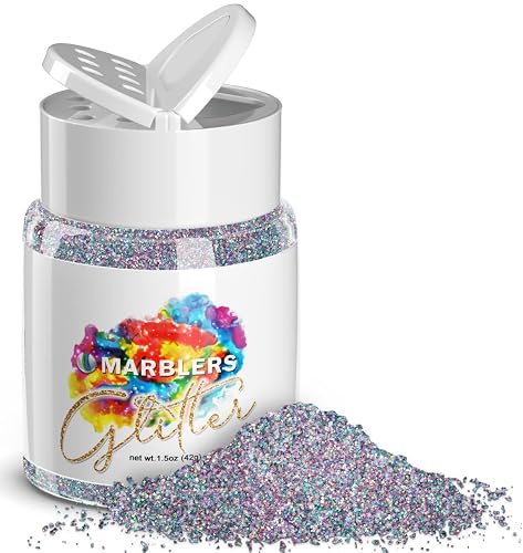 MARBLERS Holographic Glitter [Holo Fairy Powder] 1.5oz (42g) | Fine | Non-Toxic, Vegan, Cruelty-Free | Face, Body, Eyeshadow, Hair, Festival, Party