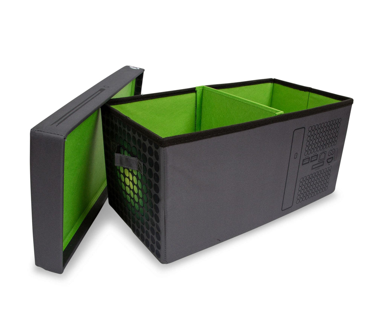 Ukonic Xbox Series X Logo Collapsible Storage Bin Chest with Lid | Fabric Basket Container with Handles, Cubby Cube Closet Organizer | Video Game…